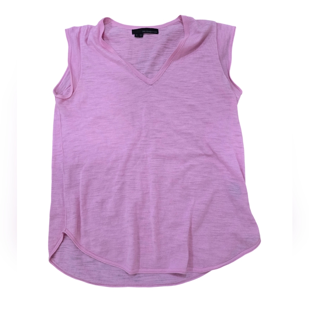 360 Sweater Peony Pink Caitlin‎ Cotton Tee Size Small